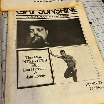 GAY SUNSHINE NEWSPAPER, A Journal of Gay Liberation