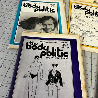 THE BODY POLITIC,  Gay Liberation Journal. 