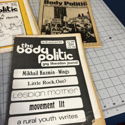 THE BODY POLITIC,  Gay Liberation Journal. 