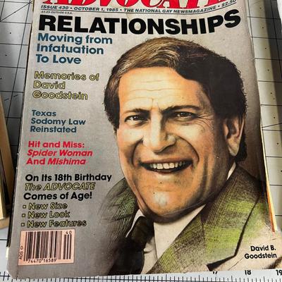 Advocate Magazine Several Multiples of the same issue. 
