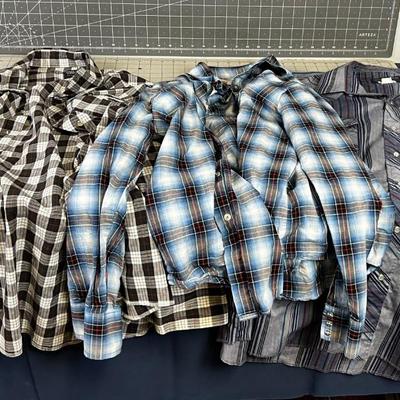 (3) Wrangler Snap Front XL Men's Shirts