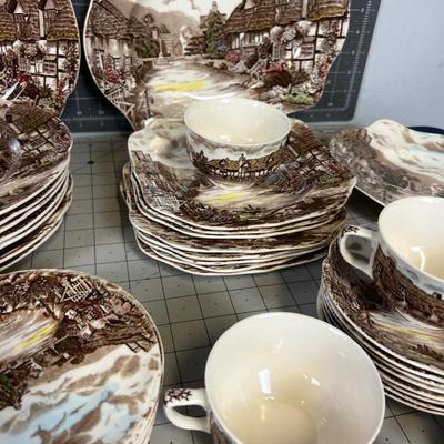 ANTIQUE - OLDE ENGLISH COUNTRYSIDE  Large set of China. 