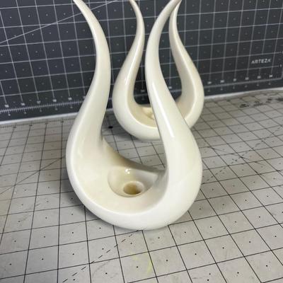 2 MCM Design LENOX Candle Holders.