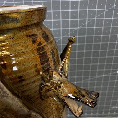 Studio Art Pottery Dragon Vase 