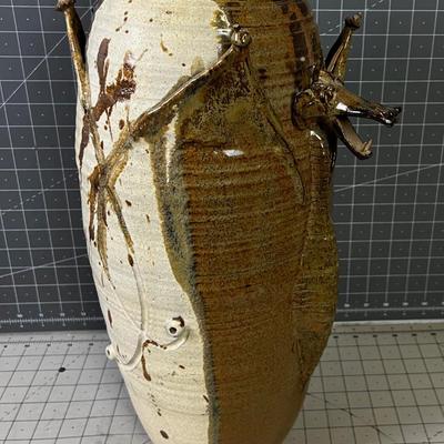 Studio Art Pottery Dragon Vase 