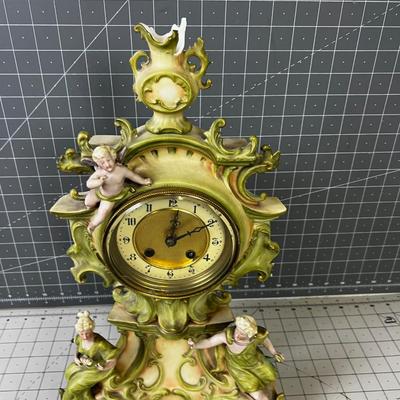 ANTIQUE Art Nouveau MANTEL CLOCK 