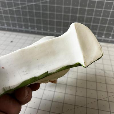 Woman and Swan Cornucopia Vase 