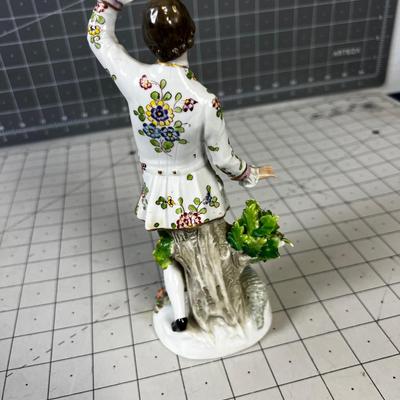 Dresden  Figurine Fancy Coat man with Lamb