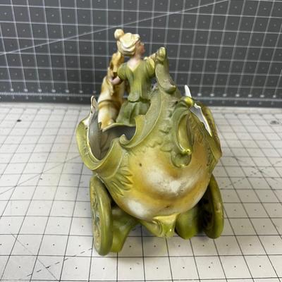 Saxony Art Nouveau Cart with Horses 