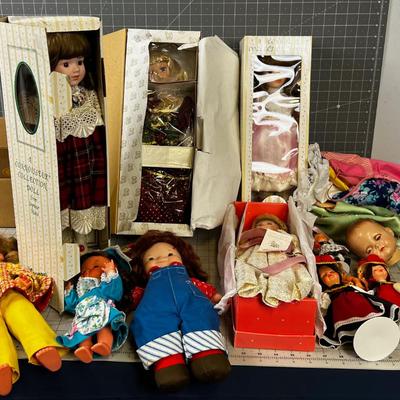 Large Lot of Dolls both with and with out Boxes