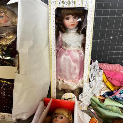 Large Lot of Dolls both with and with out Boxes