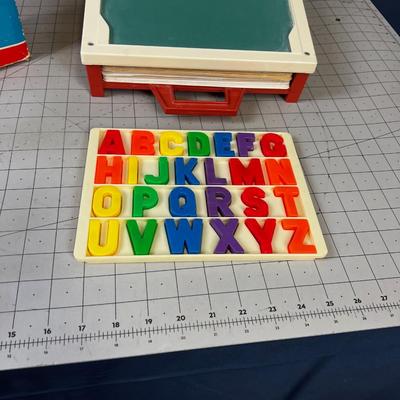 Fisher Price Play Desk, In Original Box with stuff