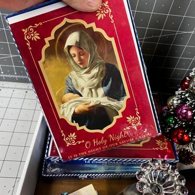 Tray of Christmas Stuff