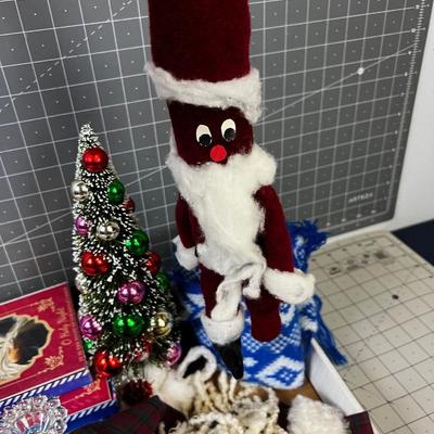 Tray of Christmas Stuff