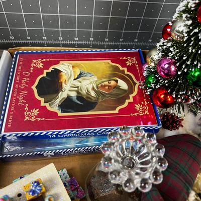 Tray of Christmas Stuff