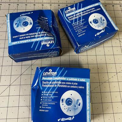 3 Porcelain Light Base, New 