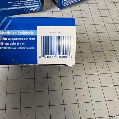 3 Porcelain Light Base, New 