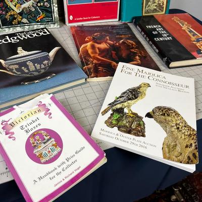 COLLECTOR BOOKS: Wedgewood, Armani, Jewelry French Art ETC.  