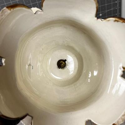 Superb Majolica Centerpiece Shell Fruit Bowl 