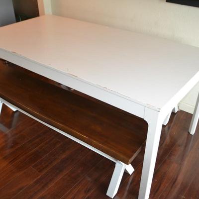 LOT 7 DINING TABLE AND BENCHES
