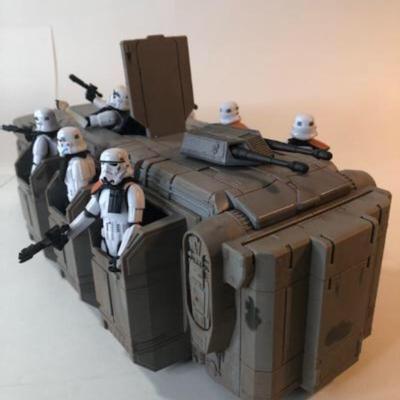 Star Wars armored troop transport 3.75, with 9 storm troopers