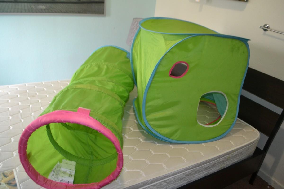 LOT 47. IKEA PLAY TENT AND TUNNEL