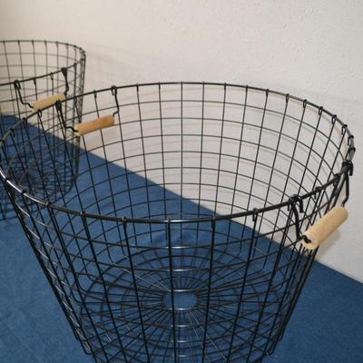 LOT 67. TWO METAL BASKETS