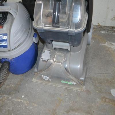 LOT 94. HOOVER RUG CLEANER AND SHOP VAC