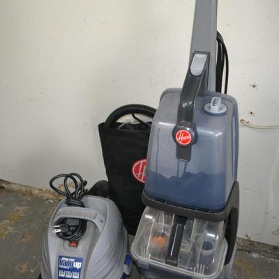 LOT 94. HOOVER RUG CLEANER AND SHOP VAC