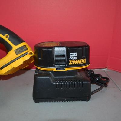 LOT 114. DEWALT CORDLESS CIRCULAR SAW, BATTERY AND CHARGER