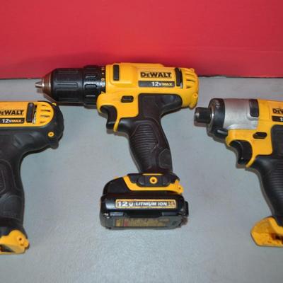 LOT 116. DEWALT DRIVERS AND DRILL
