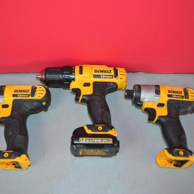 LOT 116. DEWALT DRIVERS AND DRILL
