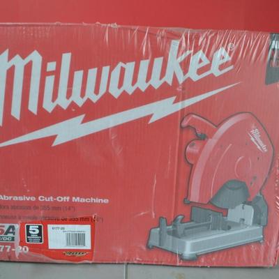 LOT 126. MILWAUKEE ABRASIVE CUT OFF MACHINE (NEW IN BOX)