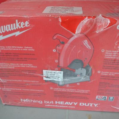 LOT 126. MILWAUKEE ABRASIVE CUT OFF MACHINE (NEW IN BOX)
