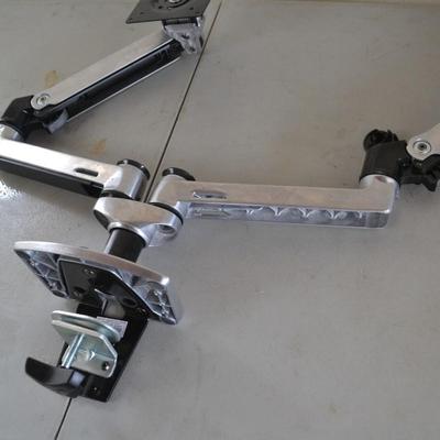 LOT 152. CLAMP ON DESK TWO MONITOR STAND
