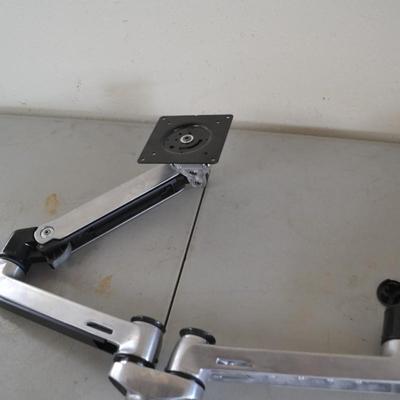 LOT 152. CLAMP ON DESK TWO MONITOR STAND