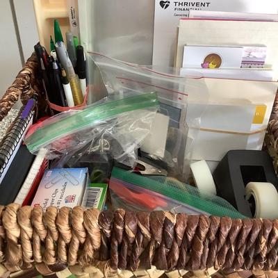 Office Supply Lot with basket