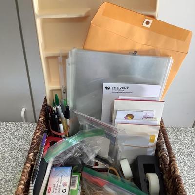 Office Supply Lot with basket
