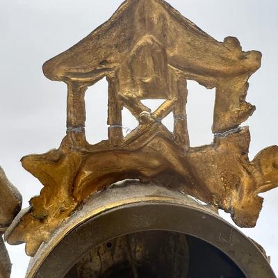 Antique  French Gilt Figural Mantle Clock *READ Details