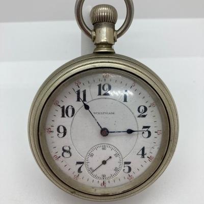 LOT 53: Antique Waltham 17 Jewels Pocket Watch (working) and Vintage Pins