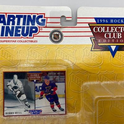 LOT 56: Hockey Figurine Collection - Bobby Hull, Brett Hull, Mikael Renberg, Teemu Selanne