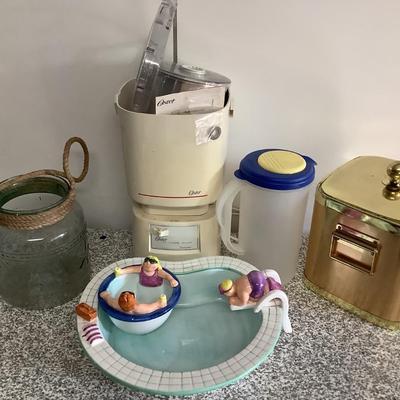 Dip into Summer lot- Oster Ice Cream Maker, Ice Bucket from Natalie Dupree's estate, Bowl & Dip