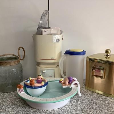 Dip into Summer lot- Oster Ice Cream Maker, Ice Bucket from Natalie Dupree's estate, Bowl & Dip