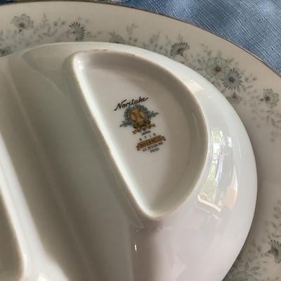 Vin-tique as the term I have coined lot- green & blue pedestal dishes 50+ years old, Noritake Japanese Inverness Serving, 8 tea/finger...