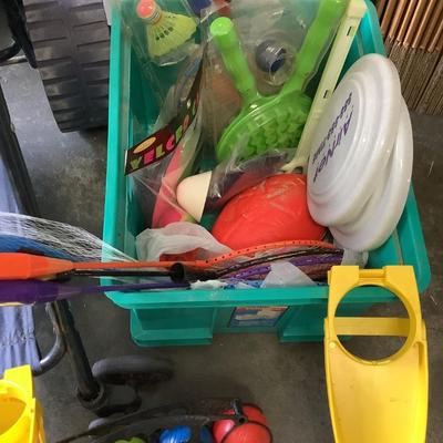 Take It to the Beach Lot- Beach Cart, Badminton, Frisbee, Velcro Catch, Portable Shade, Pillow, etc