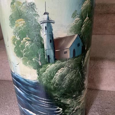 Fancy decorated umbrella stand  24"H 10"diameter