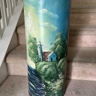 Fancy decorated umbrella stand  24"H 10"diameter