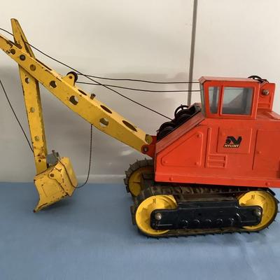 Nylint Crane metal orange and yellow crane works-vintage