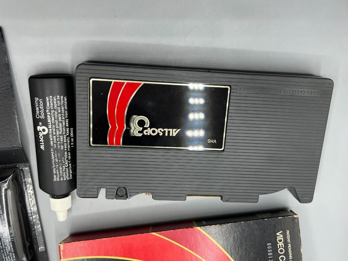 Vintage Allsop 3 for VCR Head Tape Cleaner & Cassette Cleaner Sets