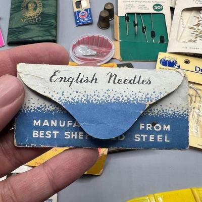 Lot of Vintage Crafting Sewing Needles Singer, Lighthouse, Bestmaid Original Packaging & More